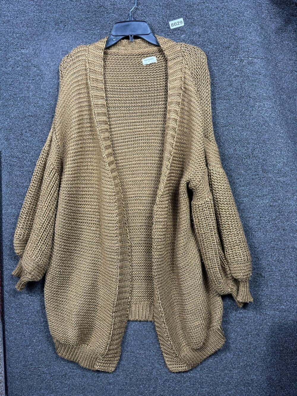 World Market Knit Open Front Cardigan Sweater Womens One Size Brown Casual